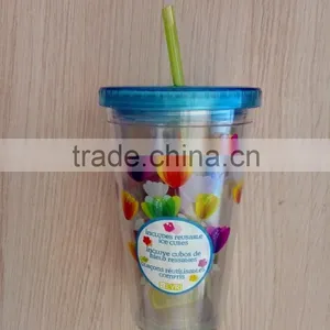 Cheap Plastic Cup / Cup Includes Reusable Ice Cubes thumbnail-1