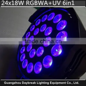 Good Price Professional Stage LED Par Light, 6/10CH DMX 24x18w RGBWAUV 6 in 1 Hight Brightness Led Par Cannon, thumbnail-3
