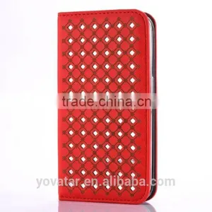 Colorful Laser Carving Case Hollow Out Leather Case for Samsung S7 thumbnail-4