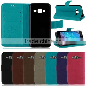 Luxury Stand Holder 6 Inch Matte Back Cover pu Leather Case for Opp Neo 5/J5 thumbnail-1
