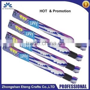 Fashion Custom Fabric Bracelets,cheap Custom Woven Wristbands thumbnail-1