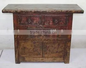 Antique Chinese Gansu Distressed and Shabby Cabinet thumbnail-1