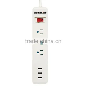 6 Outlets US Standard 110v Surge Protector With Shutter Overloading Protection thumbnail-4
