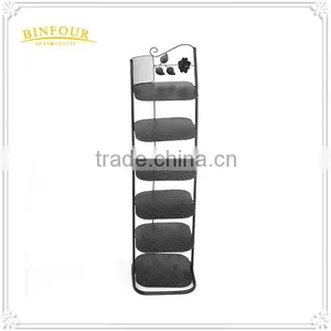 Home Furniture 6 Tiers Metal Iron Wire Black Shoe Rack thumbnail-1