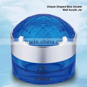 50ML Blue Round Containers for Creams Plastic thumbnail-1
