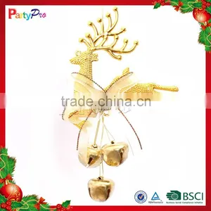 2015 Hot Sale Popular New Product Small Plastic Reindeer Christmas Bell Decoration thumbnail-3