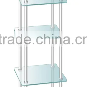 Square Glass Tier Shelf thumbnail-1