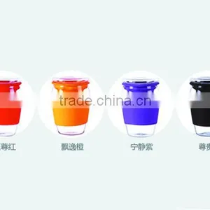 Chinese Wholesale Glass Tea Cup 6 Color Teacup Glass Infuser Handmade Glass Lid Heat Resist Glass Tea Kettle Glass Teaware thumbnail-5