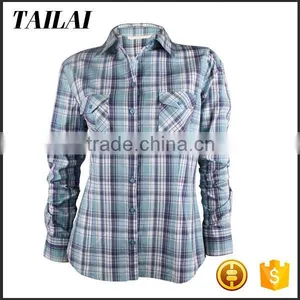 China Suppliers Top-end Custom Casual Latest Blouse Design 2016 thumbnail-1