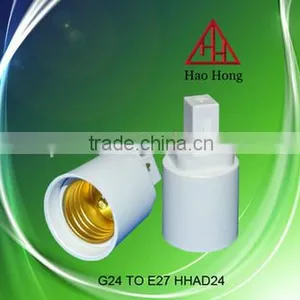 HAOHONG Two Pins G24 to E27 Lamp Adapter thumbnail-1