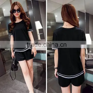 2015 Cheap Fashion Design Summer Women Chiffon Style Blouse T Shirts or Blouse With Lace and the t Shirt With Wholesale Price thumbnail-2