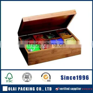 Recycled Nature Wood Airtight Tea Box for Sale thumbnail-1