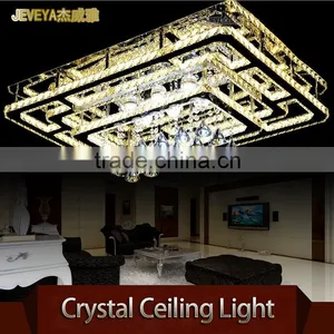 Top Quality K9 Crystal Ceiling Light 128W Amber Luxury Crystal Lamp thumbnail-1
