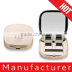 Wholesale Shiny Gold Four Color Eyeshadow Case With Mirror thumbnail-1