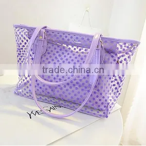 Fashion and Durable Hot Green Wave TPU Tote Bag for Wholesale thumbnail-2