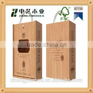 Trade Assurance Economical Pine Wooden Wine Packaging Boxes for Wine Bottles thumbnail-5