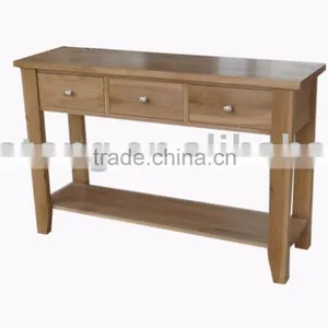 Wooden Three Drawers Hall Table thumbnail-1
