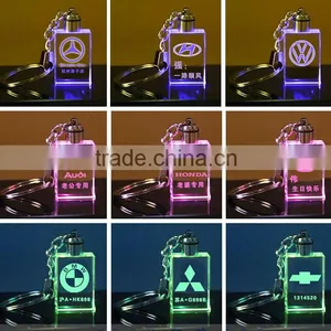 Compact LED 3d Laser Rose Flower Crystal Key Holder thumbnail-4