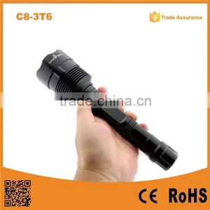 C8-3T6 Multifunction Flashlight 3T6 Battery Power Flashlight 3800 Lumen Self-defense Tactical Light thumbnail-1