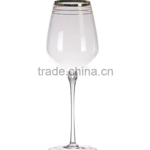 New Design Hand Painted Gold Rim Red Wine Glass thumbnail-3