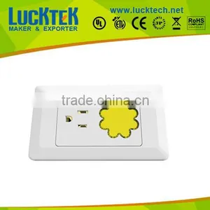 American Power Socket Outlet With LED Night Lamp,wall Socket,wall Mount Power thumbnail-1