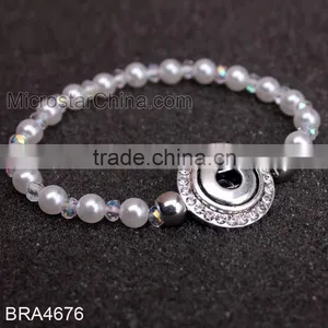 2015 New Product Snap Button Jewelry Glass Bead Bracelet Patterns thumbnail-2