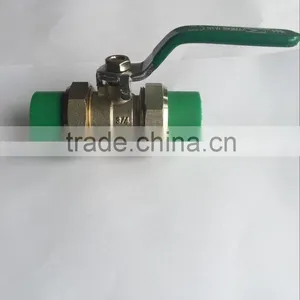 11 /2"DN50 ,most Popular in Yiwu Market Full Flow Double PPR Connection Flat Lever Ball Valve thumbnail-5