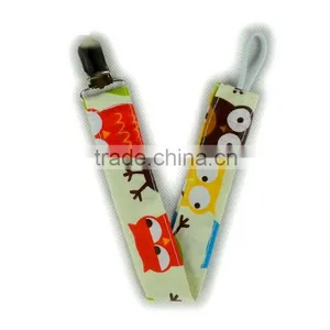 Wholesale Double-Sided Printing Ribbon Baby Soother Infants Pacifier Clips Chain thumbnail-6