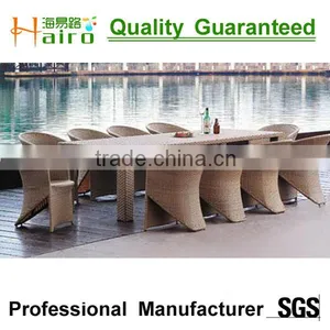 Resin Wicker 8 Seater Rattan Table for Restaurant thumbnail-4