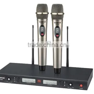 Professional KTV UHF Wireless Microphone,Dual Channel UHF Wireless Microphone,Outdoor Performance Wireless Microphone thumbnail-5