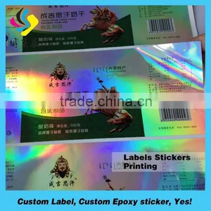 Self Adhesive Customized Full Color Printed Fastfood Packaging Labels thumbnail-3