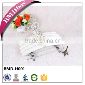 Clothes Hanger Fabric Display Hanger With Two Metal Clips thumbnail-1
