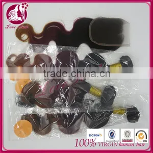 Three Tone Ombre Brazilian Hair Weave Wet and Wavy Raw Human Hair Extensions Body Wave 1b 35 130 thumbnail-5