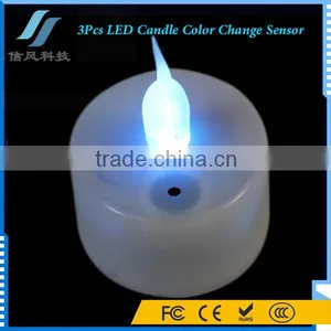 3Pcs LED Lectronic Candle Light Changing Color 7 Colors thumbnail-3