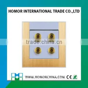 Electrical Four Way Loudspeaker Box Outlet for Home Hotel thumbnail-1