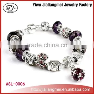 2015 Popular Wholesale Bracelet China Charm Silver Plated Glass Handmade Bead Bracelet thumbnail-1