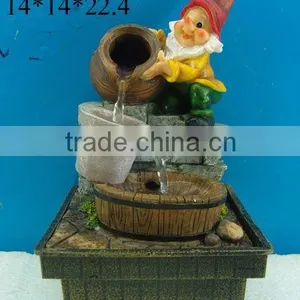 Polyresin Gnome Water Fountain Table Water Fountain Desktop Fountain Indoor Water Fountain thumbnail-1