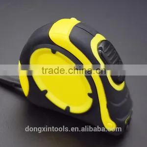 3m 5m 7.5m Professional Auto Lock Rubbered Steel Tape Measure thumbnail-1