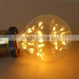 Vintage Retro Filament Light Bulb Round Shape Fireworks Led Light Bulb G125 thumbnail-5