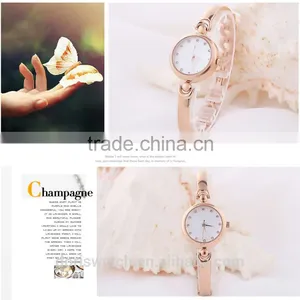 Top Sale Alloy Bracelet Simple Style Diamond Dial Fashion Women Watch thumbnail-6