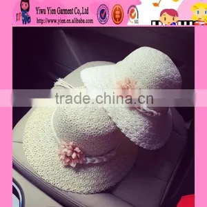 2016 Wholesale Ladies Latest Flower Sun Hat Made in China Handmade Cheaper Original Raffia Straw Hat thumbnail-1