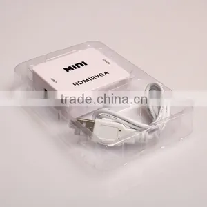 HDMI to VGA Cable Adpater HDMi to VGA With Audio Converter for HDMI Device to VGA Monitor thumbnail-2
