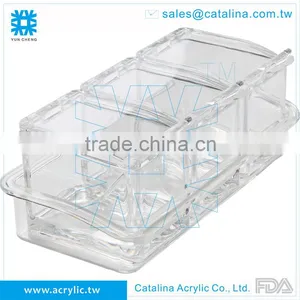 Acrylic Plastic Salt Sugar Pepper Pot Set With Spoon thumbnail-2