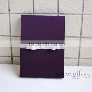 Custom Handmade Luxury Purple Wedding Gift Box for Invitations thumbnail-2