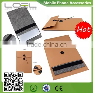 2016 New Arrival !!! Fashional PU Mini/ultra-thin Envelope File Cover Sleeve for Macbook Air Retin thumbnail-1