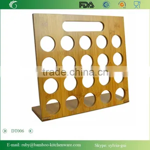 DT006/Bamboo Wood Spice and Peper Shakers Rack Wall Stand Holder Easy Caring thumbnail-1