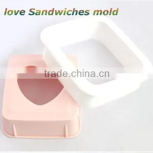 Plastic Square Heart Sandwich Crust Cutter DIY Bread Mold thumbnail-3