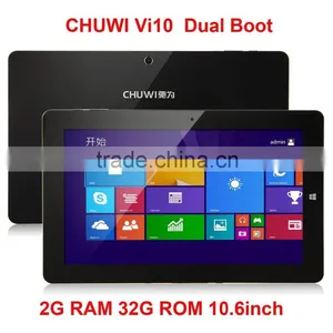 CHUWI Vi10 Tablet PC Dual Boot Intel Z3736F Quad Core 64Bit 10.6Inch IPS 2GB 32GB Black thumbnail-1
