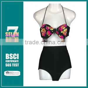 Teen Transparent Bikini Swimwear Highwaisted Bikinis Set thumbnail-1