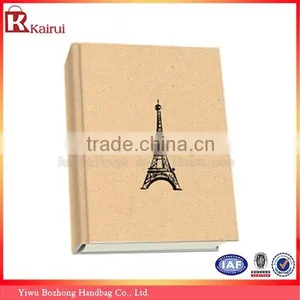 Simple Retro Eiffel Tower Design Hand Painted Kraft Note Book thumbnail-3